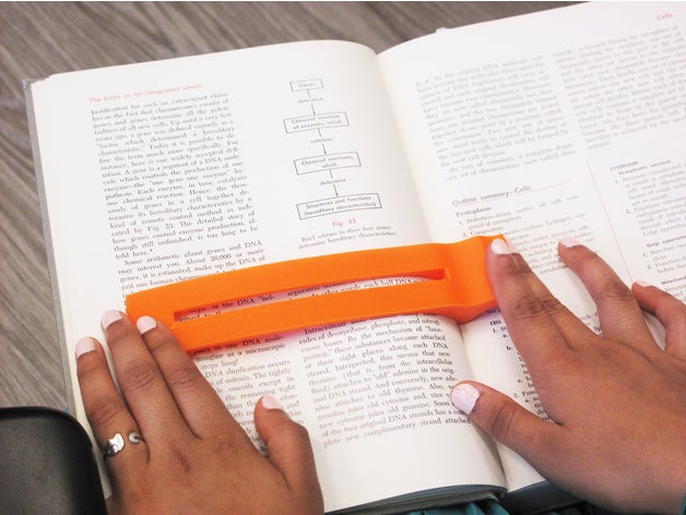 3d print Dyslexia Reading Bar (Curved)